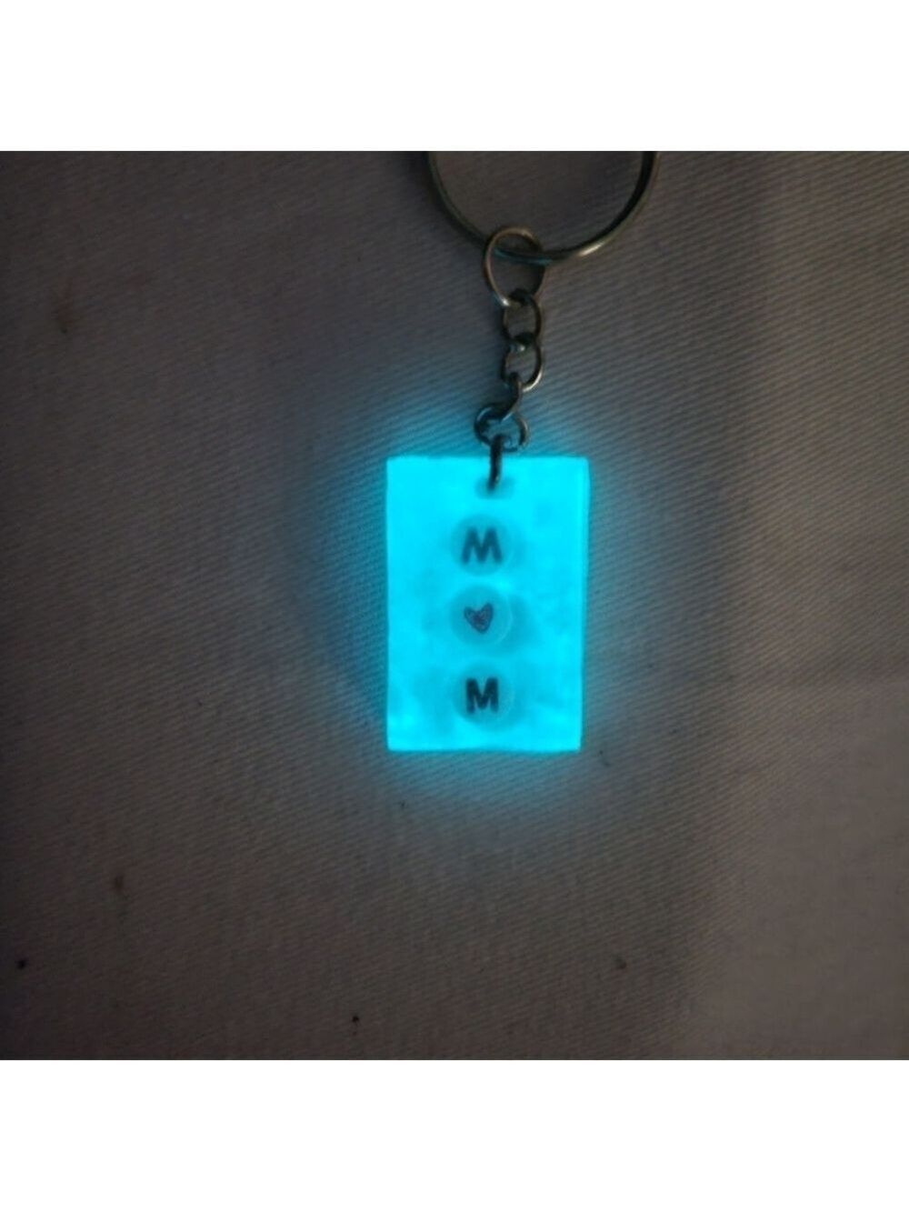 Handmade Resin Mom Keychain Glow In The Dark